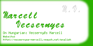 marcell vecsernyes business card